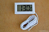 Цифровой термометр с ЖК дисплеем от -50 до +110 градусов белый
