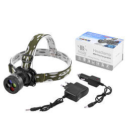 Ліхтар на лоб Police 12V 6804-XPE, 4 кол. кристала