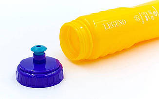 Пляшка для води спортивна FI-5959-6 750 мл MOTIVATION (PE, силікон, оранжево-синій-блакитний), фото 2