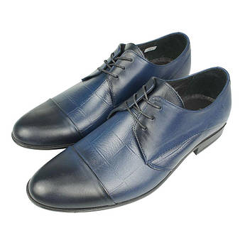 Сині чоловічі туфлі Tapi C-5970/P13 Gzanatow на шнурках