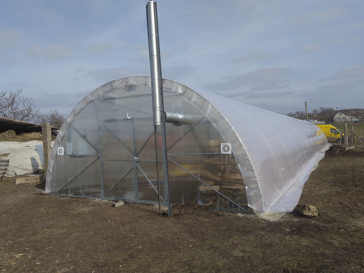 Фермерська теплиця "Урожай" 6х8 під двошарову плівку, фото 1
