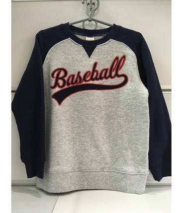 Світшот на хлопчика на флісі, нашивка Baseball, GYMBOREE, фото 2