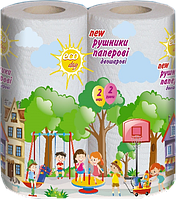 Рушники паперові ТМ "ЕКО ДЕЙ", двошарові