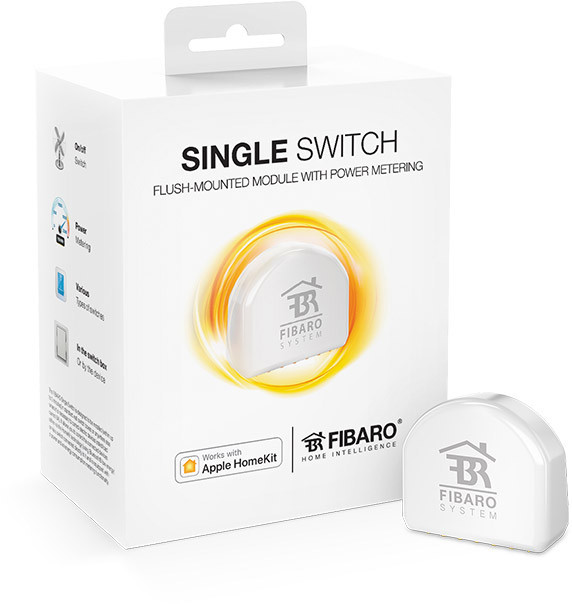 Релейний вимикач з лічильником електроенергії FIBARO Single Switch для Apple HomeKit - FGBHS-213