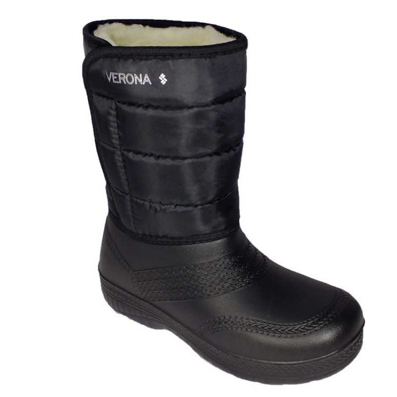 Сапоги женские зимние "Дутики", на липучке, черные, размеры 36 37 38 39 40 41 42, фото 1