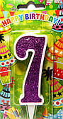 Свічка-цифра "Фіолетове золото" 7
