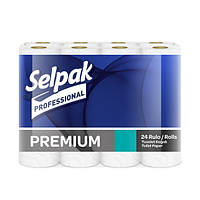 Selpak Pro. Premium Туалетная бумага целлюлозный 3-х слой. 18,6м. 24шт (3шт / ящ)