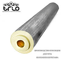 Утеплитель для труб в защитном покрытии из фольгопергамина (фольгоизола) - Ø 42/40 мм