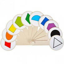 Віяло, кольору, геометричні фігури, Атлас, К-5375, 900496