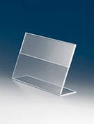 Цінникотримач ПВХ 0,6 мм L-подібний цінник 40*40 мм не ломаеться і не тріскається