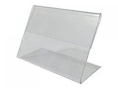 Цінникотримач ПВХ 0,6 мм L-подібний цінник 50*30 горизонтальний не ломаеться і не тріскається