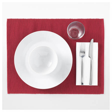 МЭРИТ Серветка під прилади, темно-червоний, 35x45 см 00349892 IKEA, ІКЕА, MARIT, фото 2