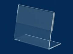 Цінникотримач ПВХ 0,6 мм L-подібний цінник 40*50 не ломаеться і не тріскається