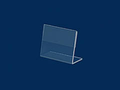 Ценникодержательз ПВХ 0,6 мм L-подібний цінник 80*80 не ломаеться і не тріскається