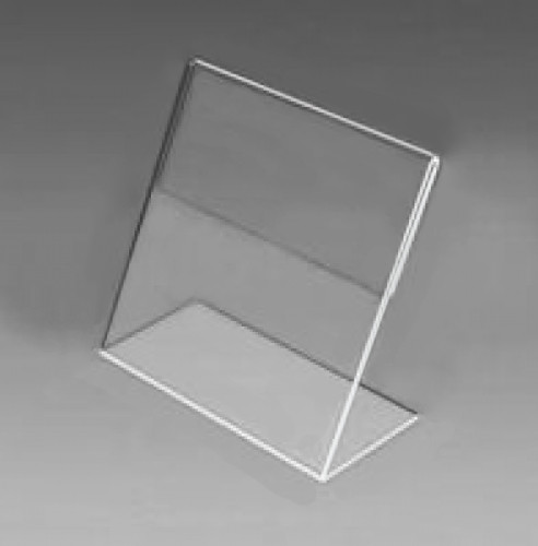 Цінникотримач ПВХ 0,6 мм L-подібний цінник 100*80 не ломаеться і не тріскається