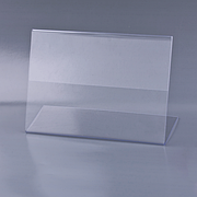 Цінникотримач ПВХ 0,6 мм L-подібний цінник 60*80 горизонтальний, не ломаеться і не тріскається