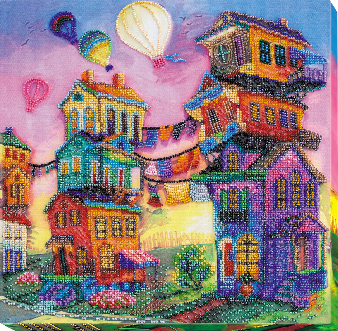Вишивка бісером на полотні Під кольоровими небесами (30 х 30 см) Абрис Арт AB-589, фото 1