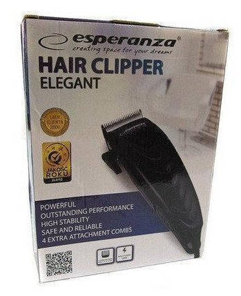 Машинка для стриження волосся Esperanza ebc002 elegant black, фото 2