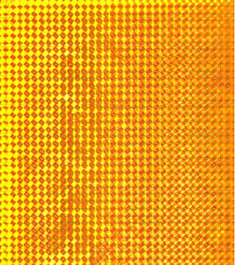 Самоклейка, 15 метров в рулоне, Hongda, 45 cm Пленка самоклеящая, желтая, голограмма - фото 2 - id-p547531562