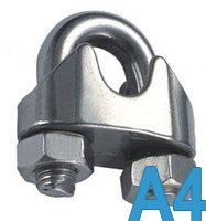 Зажим для сталевих канатів DIN 741 5 мм (М5) нержавіючий, А4