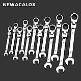 Професійний набір комбінованих тріскачкових ключів із карданом 12 пр. Spectr N12, фото 3