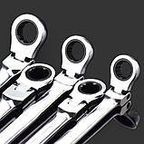 Професійний набір комбінованих тріскачкових ключів із карданом 12 пр. Spectr N12, фото 6