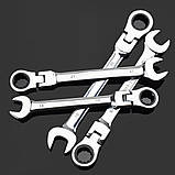 Професійний набір комбінованих тріскачкових ключів із карданом 12 пр. Spectr N12, фото 7