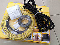 Тонкий двухжильный кабель Ин-Терм в комплекте с Терморегулятором (готовый к монтажу) 2.7 м.кв.