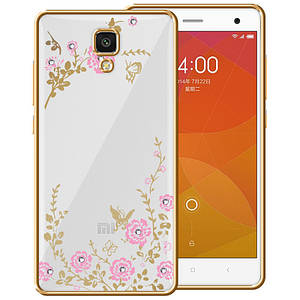 TPU чохол Rose зі стразами для Xiaomi Mi4 (2 кольори)