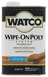 Поліроль для дерева фінішна безбарвна, матова, WATCO Wipe-On Poly, 0,946 л