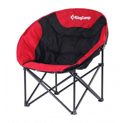 Крісло складане KingCamp "Moon Leisure Chair", Червоно-чорне