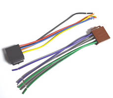 01-17-004. Роз'єм автомагнітоли ISO (гніздо), не здвоєний, з кабелем 20см