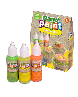 Фарби Sand Paint неонові кольори з блискітками, фото 4