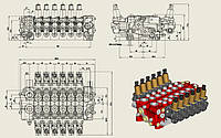 Гидрораспределитель пропорциональный Bucher секционный HDS24