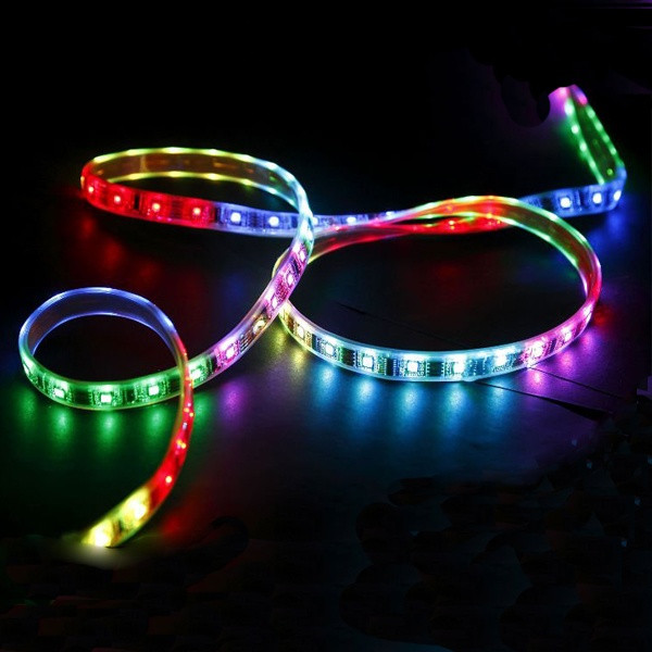 Dilux — Світлодіодна стрічка "Бігуча хвиля" RGB 5050 54LED/m RW 3LED (IP65) Magic strip, вологозахищена