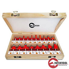 Набір фрез по дереву Intertool HT-0073 18 шт.