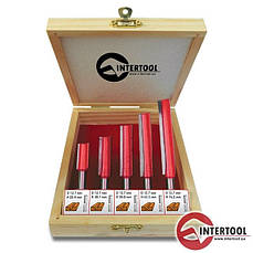 Набір фрез пазових прямих по дереву Intertool HT-0075 5 шт.