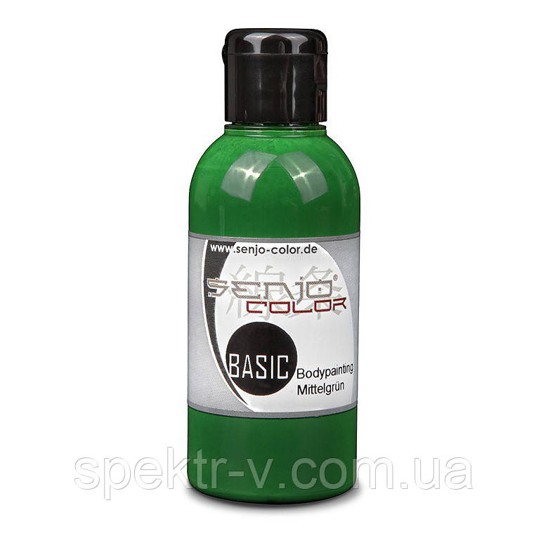 Аквагрим SENJO-COLOR для бодіарту — зелений 75 мл, фото 1