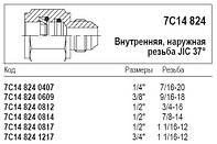 Внутрішня зовнішня різь JIC 37°, 7С14 824