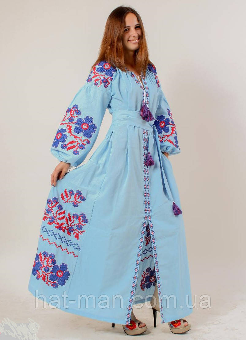Сукня Празький букет, блакитна