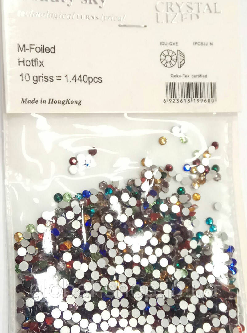 Камені Зварівські, ss6, 1440 шт., мікс 10 кольорів.Crystal Lized.Lilly beauty