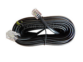 Телефонний шнур лінійний чорний 7м (1шт-1шт)