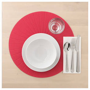 ПАННО Серветка під прилади, круглий, червоний, 37 см 00351149 IKEA, ІКЕА, PANNA, фото 2
