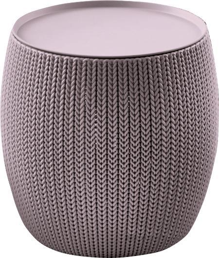 Стіл-скриня круглий Khit Cozies плетіння пластик Ліловий 41 * 41 см (Time Eco TM)