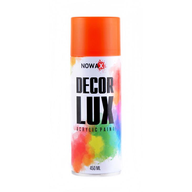 Акриловая краска оранжевая NOWAX Decor Lux (аэрозоль 450мл.) NX48021 - фото 1 - id-p386153858
