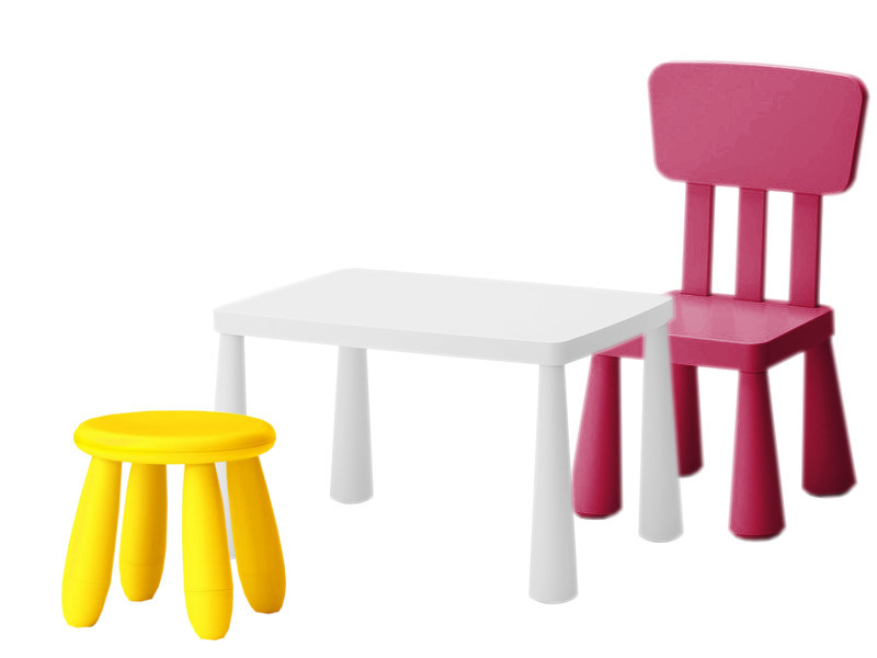 Дитячий столик + стільчик + табурет IKEA 