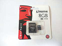 ОРИГІНАЛ карта пам'яті Kingston micro SD 8 GB class 4+SD