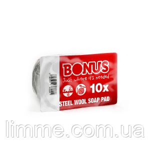 Губка для посуду металева Bonus 10 шт в уп.