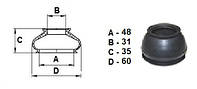 Пыльник универсальный для шаровой опоры, рулевого наконечника (31*48*35)