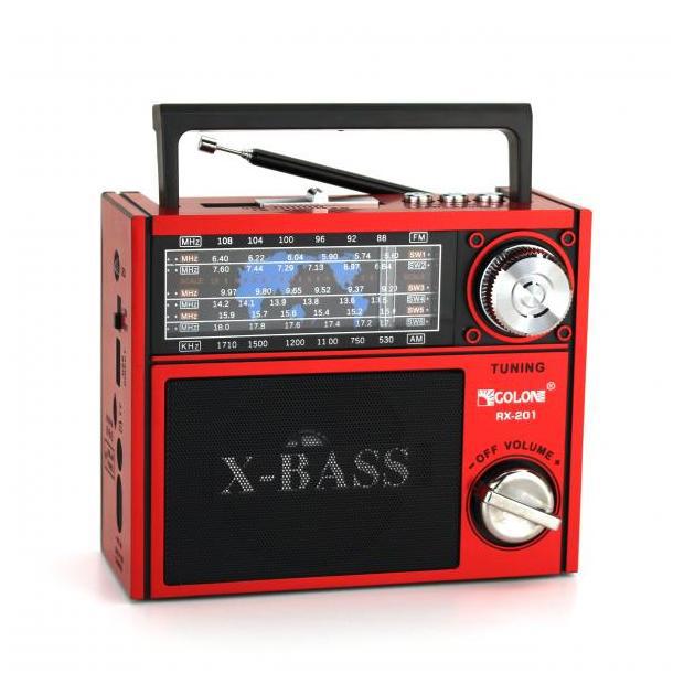 Радіоприймач колонка MP3 Golon RX-201 Red